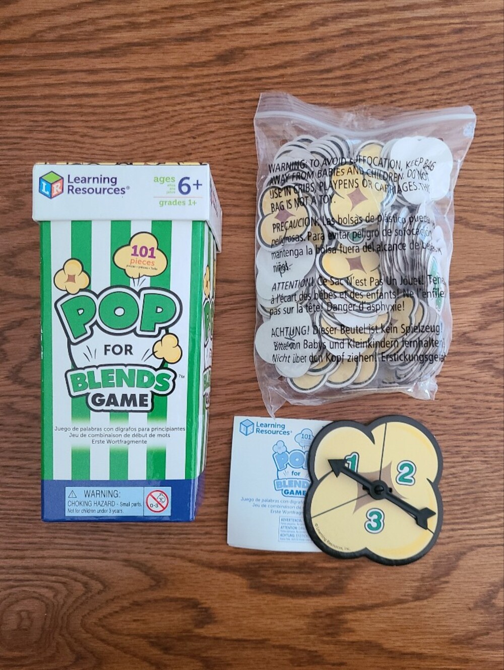 Learning Resources Pop for Blends Game,Phonics Game